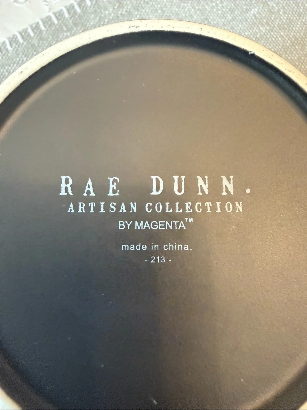 Rae Dunn Black Ceramic 'THINGS' Storage Jar with Lid, Canister